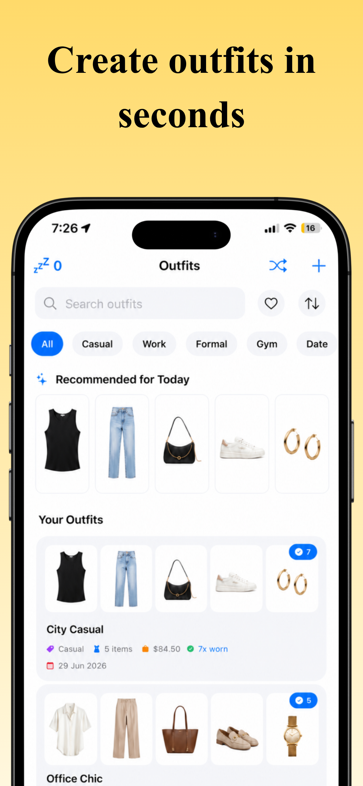 GoCloset — Outfit creation